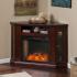 Claremont Smart Corner Fireplace w/ Storage- Cherry