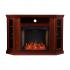 Claremont Smart Corner Fireplace w/ Storage- Cherry