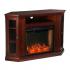 Claremont Smart Corner Fireplace w/ Storage- Cherry