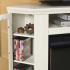 Claremont Smart Corner Fireplace w/ Storage - Ivory