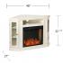 Claremont Smart Corner Fireplace w/ Storage - Ivory