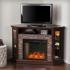 Redden Corner Convertible Smart Fireplace w/ Storage - Espresso