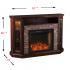Redden Corner Convertible Smart Fireplace w/ Storage - Espresso