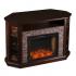 Redden Corner Convertible Smart Fireplace w/ Storage - Espresso