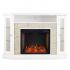 Redden Corner Convertible Smart Fireplace w/ Storage - White