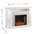 Redden Corner Convertible Smart Fireplace w/ Storage - White