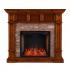 Merrimack Smart Convertible Fireplace w/ Faux Stone -  Buckeye Oak