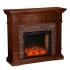 Merrimack Smart Convertible Fireplace w/ Faux Stone -  Buckeye Oak