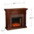 Merrimack Smart Convertible Fireplace w/ Faux Stone -  Buckeye Oak