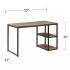 Garviston Reclaimed Wood Writing Desk - Industrial Style - Rustic Black w/ Distressed Fir