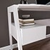 Clyden Midcentury Modern Writing Desk w/ Storage - White