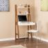 Baysdale Leaning Desk/Bookcase - White w/ Oak