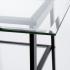Avery Metal/Glass Sawhorse/A-Frame Writing Desk - Black