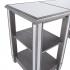Wedlyn Mirrored Desk - Glam Style - Brushed Matte Silver w/ Mirror
