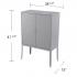 Zetherdale Double-Door Storage Cabinet - Gray