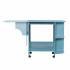 Stradville Expandable Rolling Sewing Table/Craft Station - Turquoise