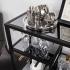 Holly & Martin Zephs Bar Cart – Black w/ Smoked Mirror