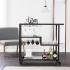 Holly & Martin Zephs Bar Cart – Black w/ Smoked Mirror