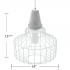 Brantville White Cage Pendant Lamps - 2pc Set