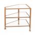 Jaymes Metal/Glass Corner TV Stand - Gold