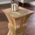 Turvey Square Side Table w/ Brass Accents