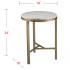 Garza Marble Side Table - Midcentury Modern Style - Champagne w/ Ivory Marble