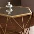 Joelle Geometric Accent Table - Gold