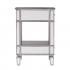 Wedlyn Mirrored Side Table - Glam Style - Matte Silver