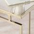 Colbi Mirror-Topped C-Table - Glam Style - Champagne w/ Antique Mirror