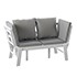 Dolavon Outdoor Convertible Lounge Chair â€“ White w/ Gray Cushions