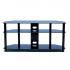 Versatile Gloss Black Plasma/LCD TV Stand With Casters For Up To 60