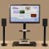 LED/LCD TV Mounting System With Wheels For Up To 65