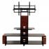 Curved wood TV stand/cart with universal mounting system for 35 to 85 inch TV Thumbnail
