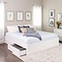 Select White King 4-Post Platform Bed with 2 Drawers Thumbnail