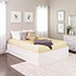 Select White Queen 4-Post Platform Bed with 2 Drawers Thumbnail