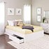 Select White Queen 4-Post Platform Bed with 4 Drawers Thumbnail