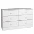 Astrid 6-Drawer Dresser, White