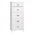 Yaletown 5-Drawer Tall Chest, White