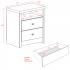 Calla Tall 2-Drawer Nightstand in Pure White
