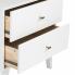 Milo Mid Century Modern  2-drawer Tall Nightstand with Open Shelf, White