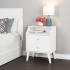 Milo 2 Drawer Night Stand with Angled Top, White Thumbnail
