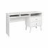 Milo Desk with Side Storage and 2 Drawers, White