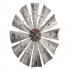 Brevan Oversized Decorative Windmill Wall Clock - Galvanized Aluminum