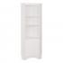 Elite Tall 1-Door Corner Storage Cabinet, White
