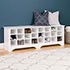 60 in. White Shoe Cubby Bench Thumbnail