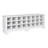 60 in. White Shoe Cubby Bench