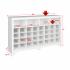 60 inch Shoe Cubby Console , White