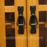 Double-Wide, Tall Mission Media Cabinet, Solid Oak Veneer, Glass Doors